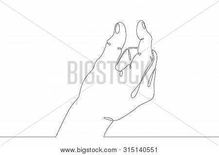 Continuous Single One Line Hand Drawing Hand, Hands, Arm, Finger, Object, Gesture, Sign, Palm, Fist