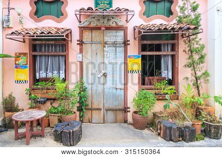 Phuket, Thailand - January 13th 2012: Bar In Soi Romanee In Old Phuket Town. The Street Was A Former