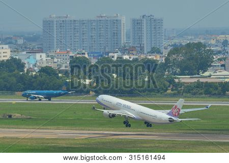 Airplane At Saigon Airport, Vietnam