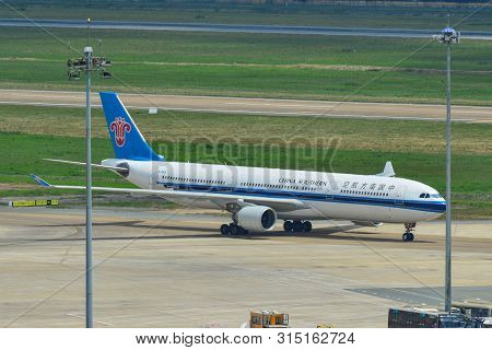 Saigon, Vietnam - Jul 13, 2019. B-8426 China Southern Airlines Airbus A330-300 Taxiing On Runway Of 