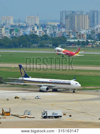 Airplane At Saigon Airport, Vietnam