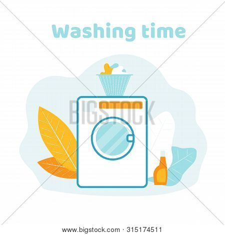 Washing Time Banner Vector Photo Free Trial Bigstock