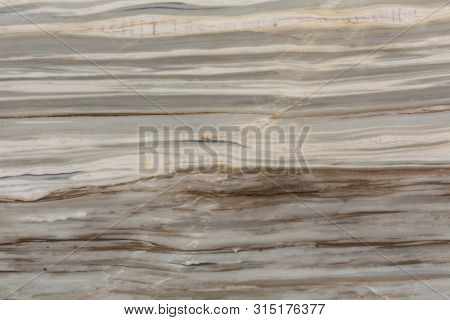Light Brown, Beige Marble Rock Background. Macro Photo Texture Of Natural Stone.