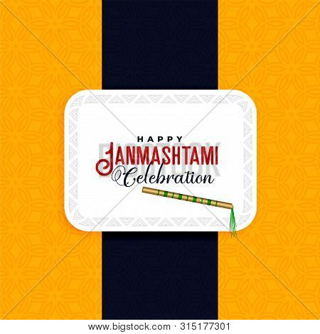 Happy Janmashtami Festival Celebration Background Design Vector Illustration