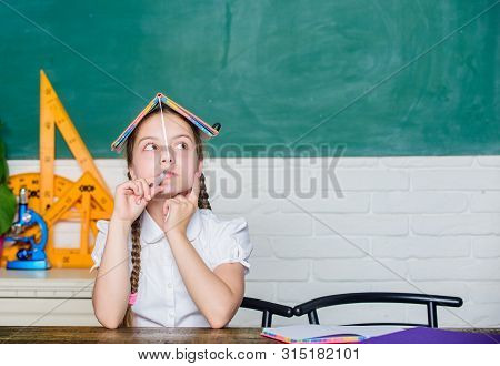 Smart Kid. Small Girl Study With In School. Formal Informal And Nonformal Education. Future Success 