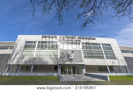 Guimaraes, Portugal - April 2018: View On Estadio D. Afonso Henriques