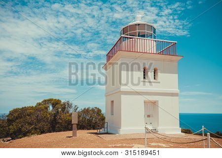 Authentic Cape Borda Lighthouse On A Bright Summer Day, Kangaroo Island, South Australia
