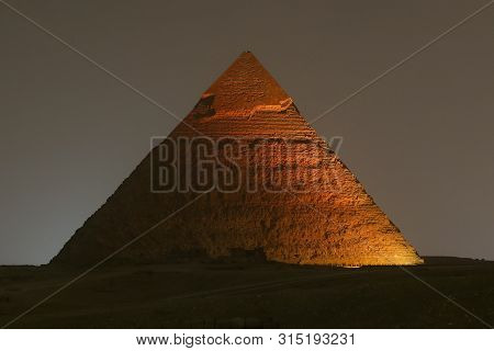 Pyramid Of Khafre In Cairo, Egypt