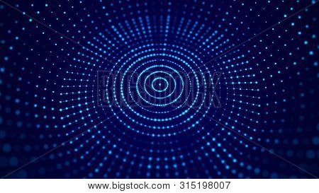 Abstract Geometric Background. Big Data Visualization. Abstract Background With Connecting Dots And