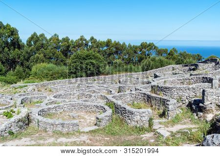Celtic Castro Of Santa Tecla Ruins In The Province Of Pontevedra - Galicia, Spain