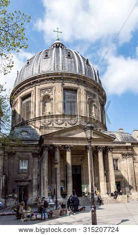 Paris, France - April 14, 2019: Notre-dame-de-lassomption Catholic Church At Rue Cambon