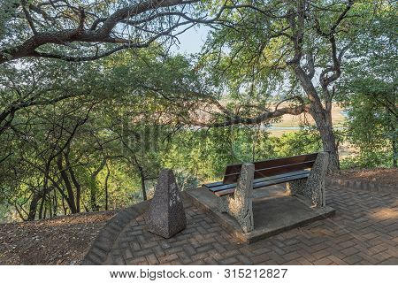 Kruger National Park, South Africa - May 7, 2019: A Shaded Viewpoint In The Letaba Rest Camp Next To
