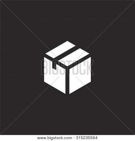Box Icon. Filled Box Icon For Website Design And Mobile, App Development. Box Icon From Filled Ecomm