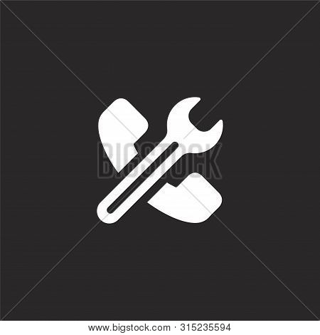 Telephone Icon. Filled Telephone Icon For Website Design And Mobile, App Development. Telephone Icon