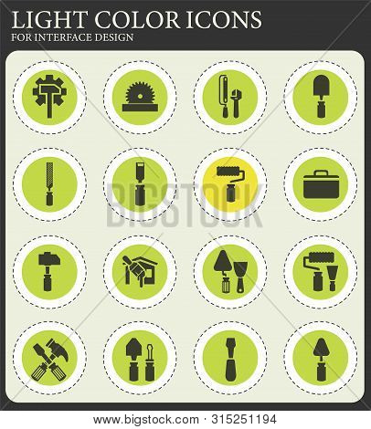Work Tools Icon Set For Web Sites And User Interface