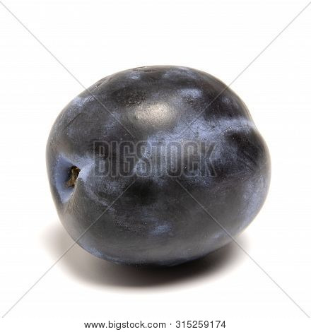 Ripe Plum On A White Background Beautifully Photographed