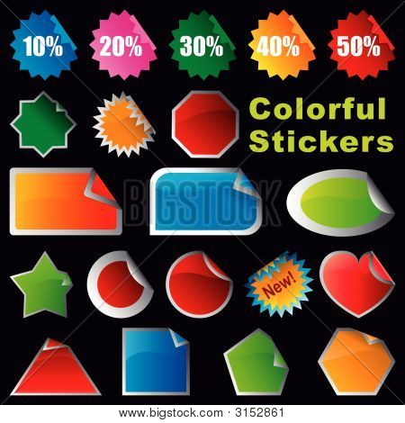 Autocollants colorés