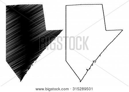 Lower Juba Region (federal Republic Of Somalia, Horn Of Africa) Map Vector Illustration, Scribble Sk
