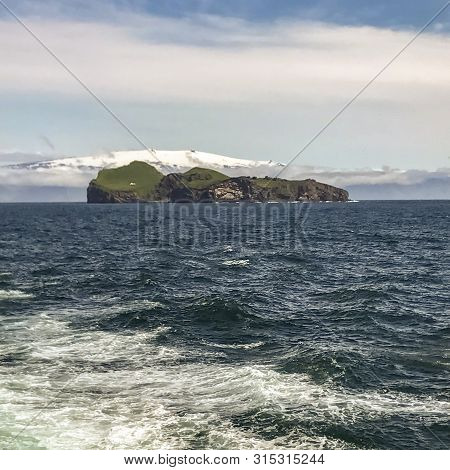 View Of Volcanic Cliffs And Islands In Vestmanneyjar (westman Islands) Harbor In South Iceland, Seen