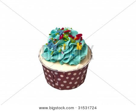Cupcake su isolato Blackground bianco