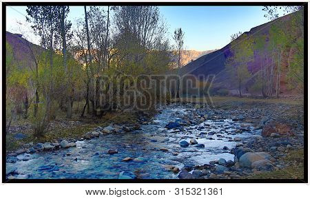 Bamiyan- Afghanistan, Dukani Valley,water Stream, Little After Sun Rise