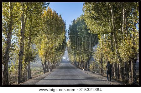 Bamiyan - Afghanistan.a Road Leading To The Horizon....