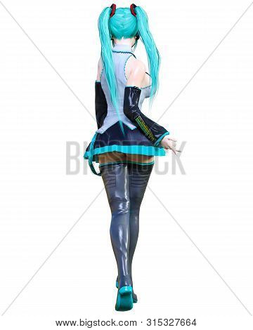 3D Comics Cosplay Anime Girl.