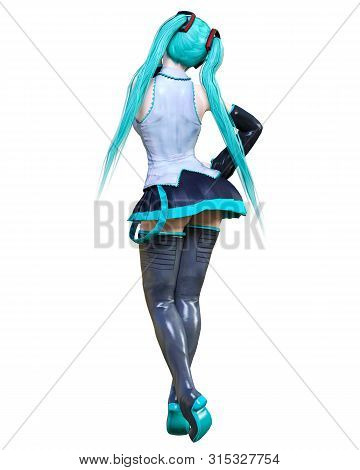 3D Comics Cosplay Anime Girl.