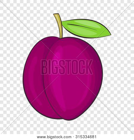 Plum Icon. Cartoon Illustration Of Plum Icon For Web