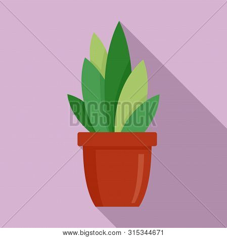 Modern Succulent Pot Icon. Flat Illustration Of Modern Succulent Pot Vector Icon For Web Design