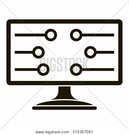 Smart Home Monitor Icon. Simple Illustration Of Smart Home Monitor Vector Icon For Web Design Isolat