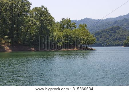 Khanbulan Reservoir Near The City Of Lankaran In Southern Azerbaijan In Summer
