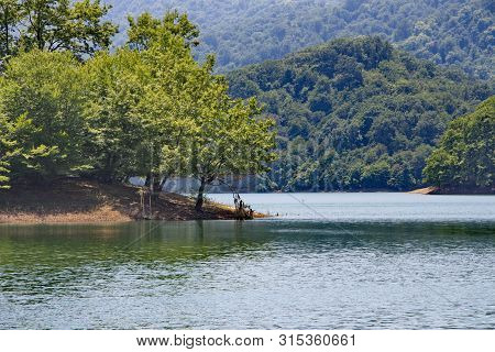 Khanbulan Reservoir Near The City Of Lankaran In Southern Azerbaijan In Summer