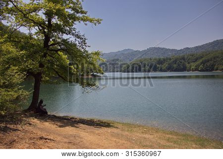 Khanbulan Reservoir Near The City Of Lankaran In Southern Azerbaijan In Summer