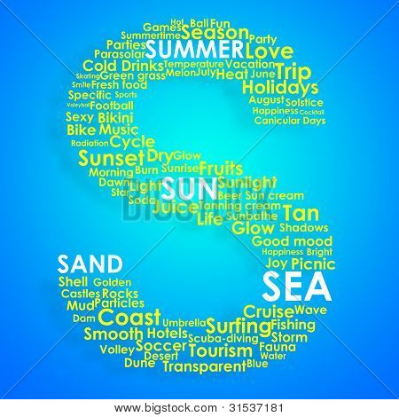 Sommer typografiske koncept Arrangement