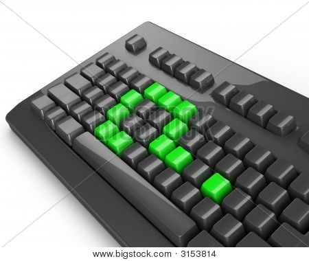 Pregunta de teclado verde