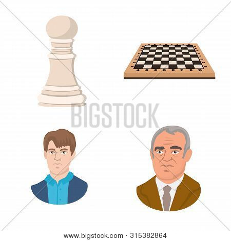 Vector Illustration Of Chess And Game Icon. Set Of Chess And Strategy Vector Icon For Stock.