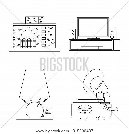 Vector Design Of Accessories And Product Logo. Set Of Accessories And Style Stock Symbol For Web.