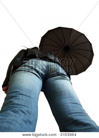 Jeune fille au parapluie