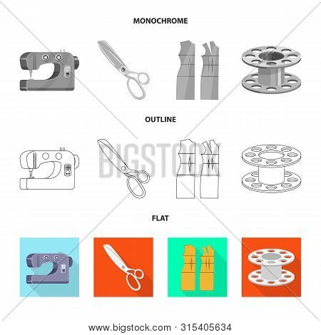 Vector Design Of Craft And Handcraft Logo. Set Of Craft And Industry Stock Vector Illustration.