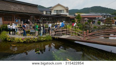 Yamanashi, Japan, 28 June 2019: Oshino Hakkai in Japan