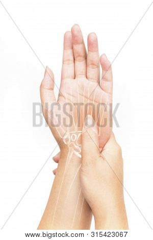 Hand Bone Pain White Background Hand Injury