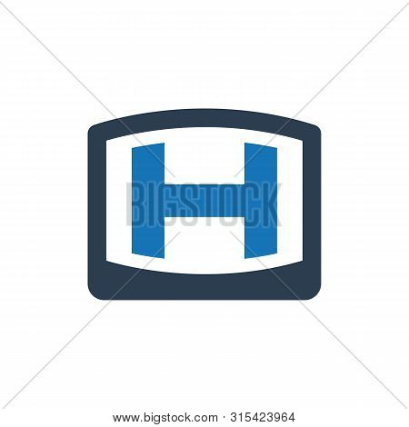 Beautiful, Meticulously Designed Hospital Sign Icon. Vector Graphics