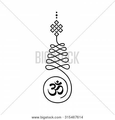 Unalome, Buddhist Symbol For Life Path , Vector