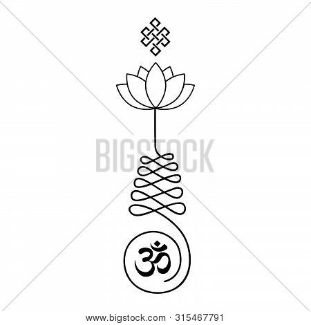 Unalome, Buddhist Symbol For Life Path , Vector