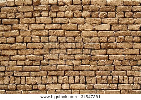 Mur z cegły błoto
