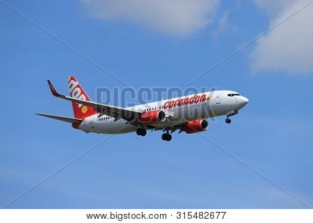 Amsterdam, The Netherlands - July 21st 2019: Ph-cde Corendon Dutch Airlines Boeing 737-800 On Final 