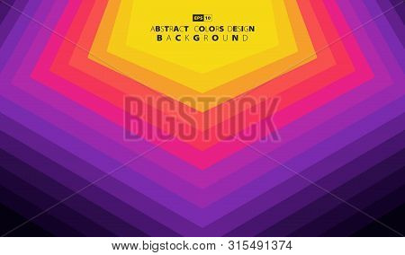 Abstract Colorful Hexagon Geometric Pattern Tech Design Backgorund. Illustration Vector Eps10