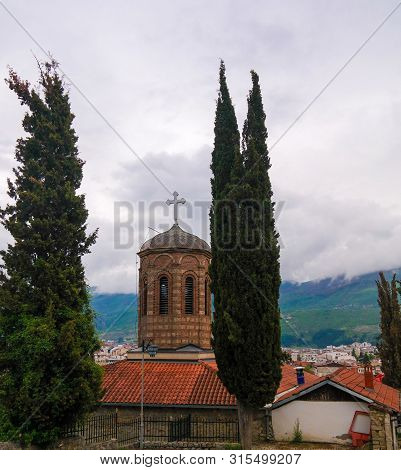 Exterior View To Presveta Bogorodica Kamensko Church In Ohrid, North Macedonia