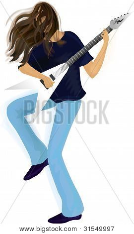 Giovane uomo con la chitarra